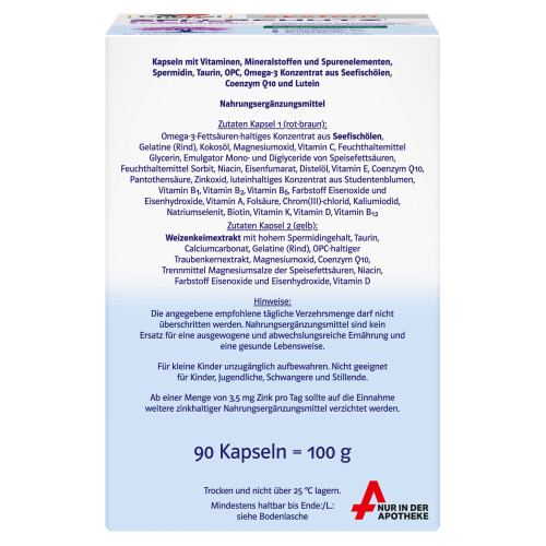 Doppelherz Zellschutz Plus Spermidi+Q10+Taurin+OPC, 90 Stk., Queisser Pharma GmbH & Co. KG