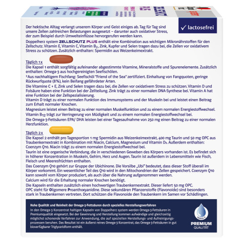 Doppelherz Zellschutz Plus Spermidi+Q10+Taurin+OPC, 90 Stk., Queisser Pharma GmbH & Co. KG
