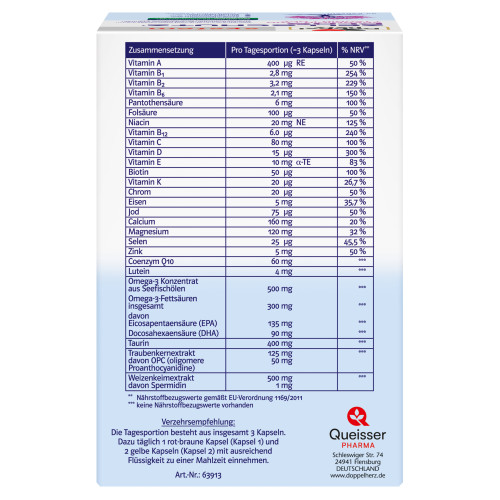 Doppelherz Zellschutz Plus Spermidi+Q10+Taurin+OPC, 90 Stk., Queisser Pharma GmbH & Co. KG