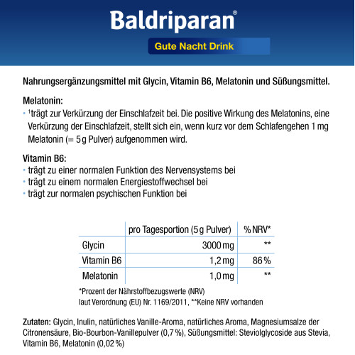 Baldriparan Gute Nacht Drink, 150 g, PharmaSGP GmbH