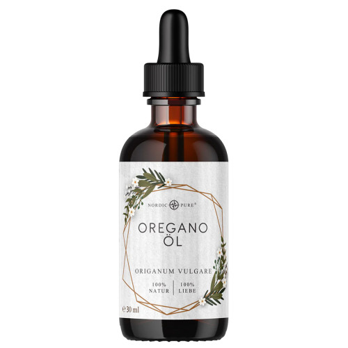 Oregano Öl mit 80% Carvacrol vegan Nordic Pure, 30 ml, Mediakos GmbH