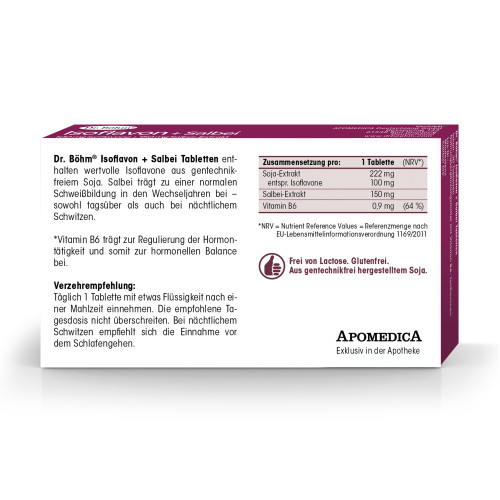 Dr. B&ouml;hm Isoflavon + Salbei, 30 Stk., Apomedica Pharmazeutische Produkte GmbH