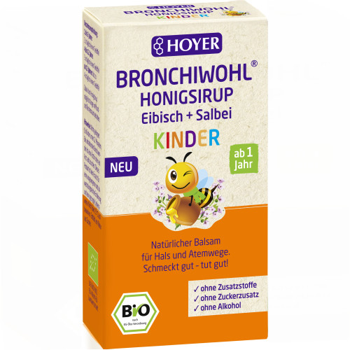 HOYER BRONCHIWOHL Honigsirup Eibisch+Salbei Ki Bio, 250 g, HOYER GmbH