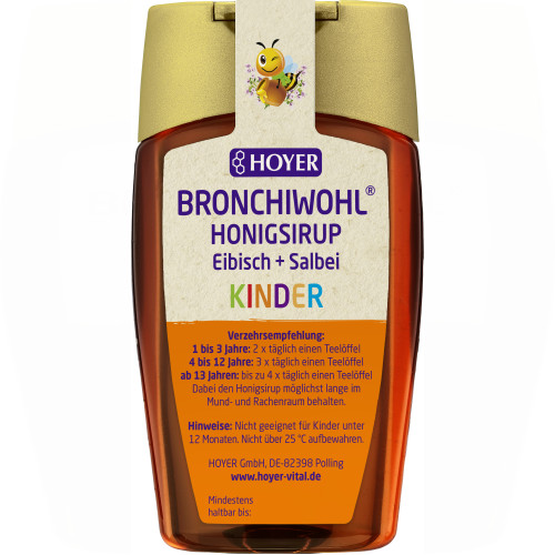 HOYER BRONCHIWOHL Honigsirup Eibisch+Salbei Ki Bio, 250 g, HOYER GmbH