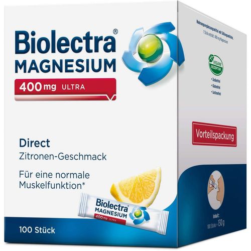 Biolectra Magnesium 400mg Ultra Direct Zitrone, 100 Stk., Hermes Arzneimittel GmbH