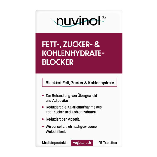 nuvinol Fett- & Zucker- & Kohlenhydrateblocker, 45 Stk., R(h)ein Nutrition & Health GmbH
