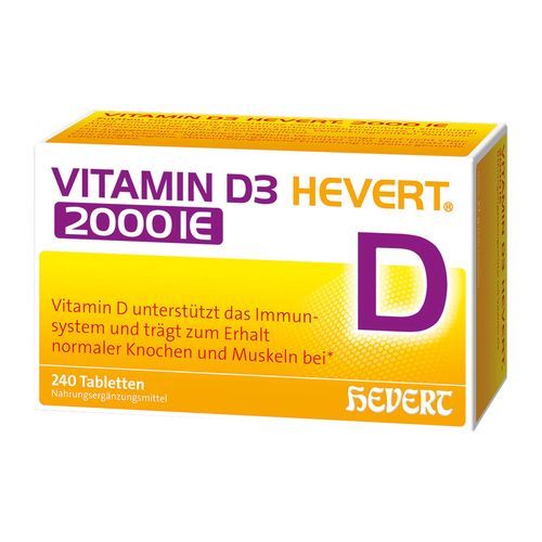 Vitamin D3 Hevert 2000 IE, 240 Stk., Hevert-Arzneimittel GmbH & Co. KG