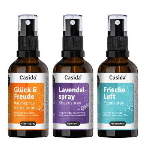 Raumspray Bestseller 3er Set Nat&uuml;rlicher Raumduft, 3x50 ml, Casida GmbH