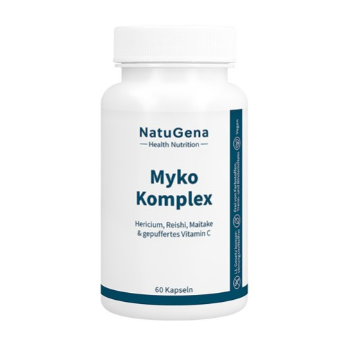 Myko-Komplex Reishi + Maitake + Vitamin C, 60 Stk., NatuGena GmbH