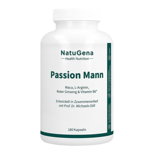 Passion Mann Maca + L-Arginin + Ginseng + B6, 180 Stk., NatuGena GmbH