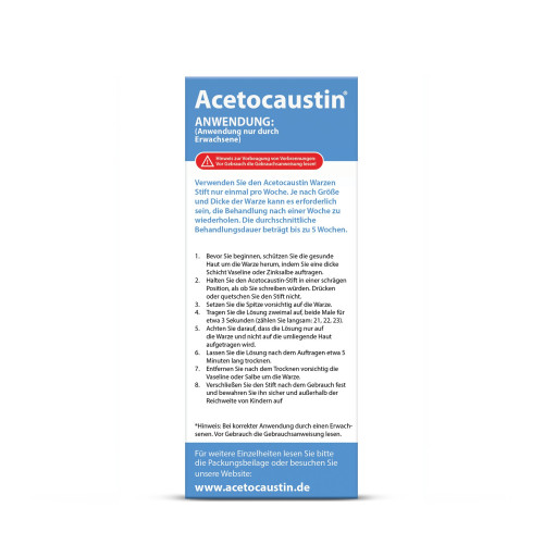 Acetocaustin Stift gegen Warzen, 3 ml, TheOTCLab B.V.