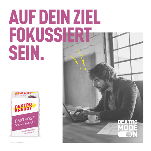 Dextro ENERGEN Johannisbeere W&uuml;rfel, 1 Stk., Kyberg Pharma Vertriebs GmbH