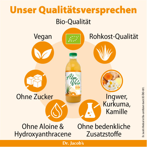Aloe vera-Gel-Saft Ingw.Kurk.Kam. Bio Dr. Jacob's, 1000 ml, Dr. Jacob's Medical GmbH