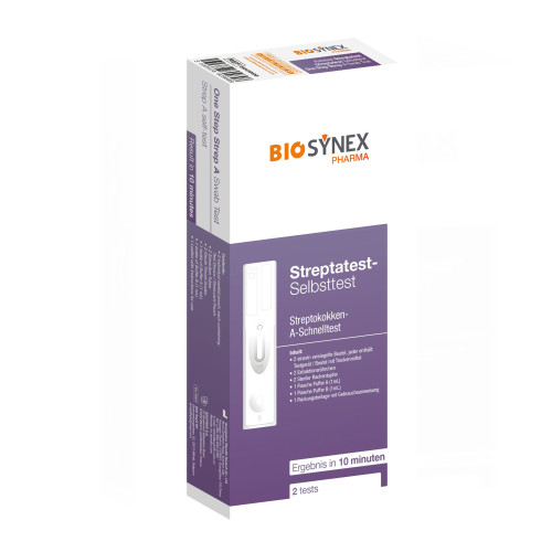 Streptatest Streptokokken A Schnelltest, 2 Stk., MedGoNET GmbH