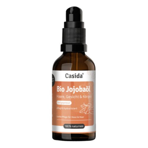 Jojoba&ouml;l BIO kaltgepresst Haare - Gesicht - K&ouml;rper, 50 ml, Casida GmbH