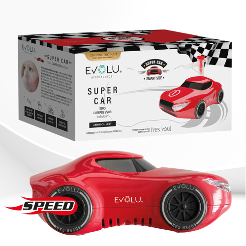 EVOLU SUPER CAR Kinder Kolbenkompressor Inhalator, 1 Stk., Forans Medical GmbH