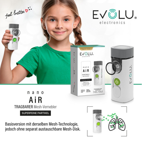 EVOLU nano AIR tragbarer Mesh-Inhalator, 1 Stk., Forans Medical GmbH