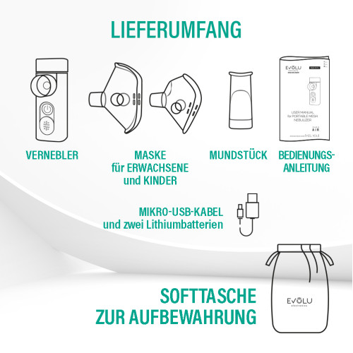 EVOLU nano AIR tragbarer Mesh-Inhalator, 1 Stk., Forans Medical GmbH