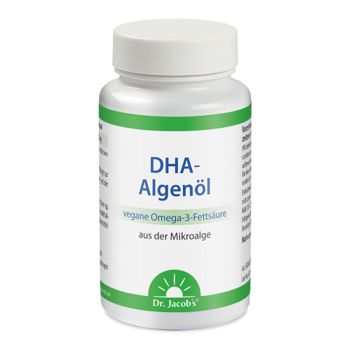 DHA-Algen&ouml;l Kapseln Omega-3 vegan Dr. Jacobs, 60 Stk., Dr. Jacob's Medical GmbH