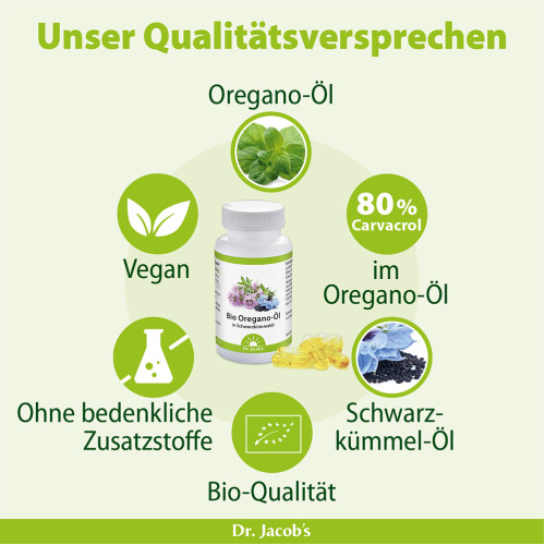 Oregano-&Ouml;l Kapseln BIO Schwarzk&uuml;mmel&ouml;l Dr. Jacob's, 60 Stk., Dr. Jacob's Medical GmbH