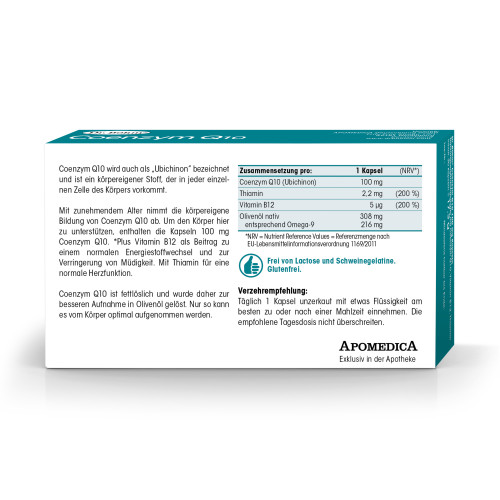 Dr. B&ouml;hm Coenzym Q10, 30 Stk., Apomedica Pharmazeutische Produkte GmbH