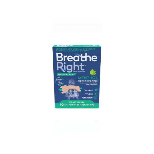 Breathe Right Besser Atmen Nasenpflaster Menthol, 10 Stk., Pharma Netzwerk Pnw GmbH