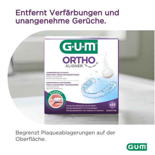 GUM ORTHO ALIGNER Reinigungstabletten, 32 Stk., Sunstar Deutschland GmbH