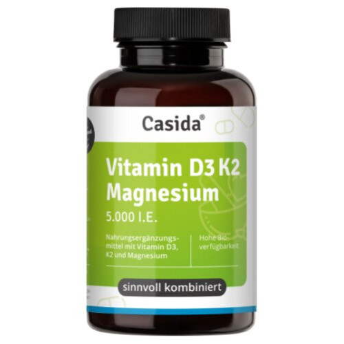 Vitamin D3 K2 Magnesium 5000 I.E., 90 Stk., Casida GmbH