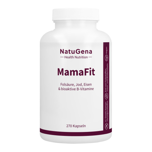 MamaFit Fols&auml;ure Jod Eisen & bioaktive B-Vitamine, 270 Stk., NatuGena GmbH