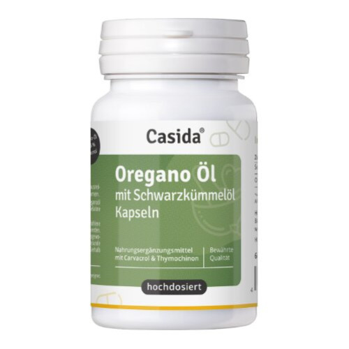 Oregano &Ouml;l mit Schwarzk&uuml;mmel&ouml;l Kapseln, 60 Stk., Casida GmbH