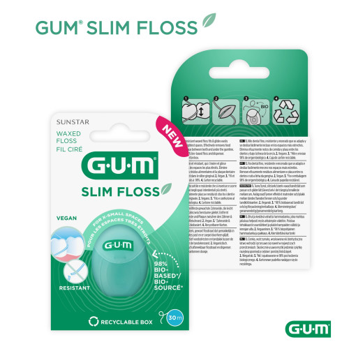 GUM SLIM FLOSS gewachst 30m, 1 Stk., Sunstar Deutschland GmbH