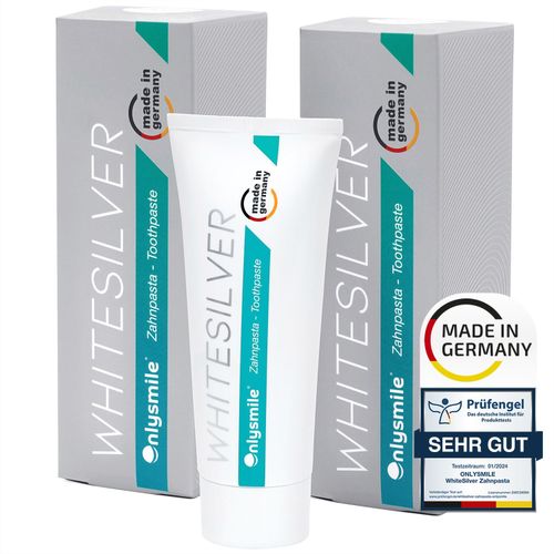 OnlySmile WhiteSilver Zahnpasta, 2x75 ml, Only Kosmetik GmbH