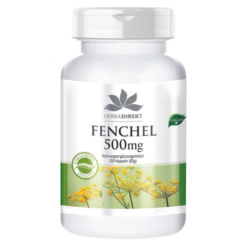 FENCHEL 500mg, 120 Stk., Warnke Vitalstoffe GmbH