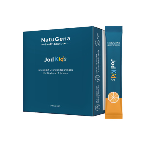 Jod Kids + Selen + Zink Orange zuckerfrei + vegan, 30x1,2 g, NatuGena GmbH