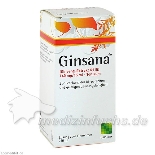 Ginsana® 140 mg / 15 mg Tonikum, 1 Stk., Sanova Pharma GesmbH