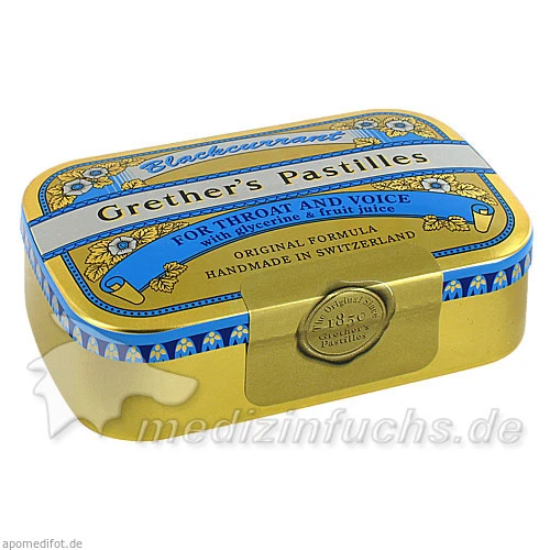 Grether's Pastillen Blackcurrant, 110 g, SCHMIDGALL DR A.&L.