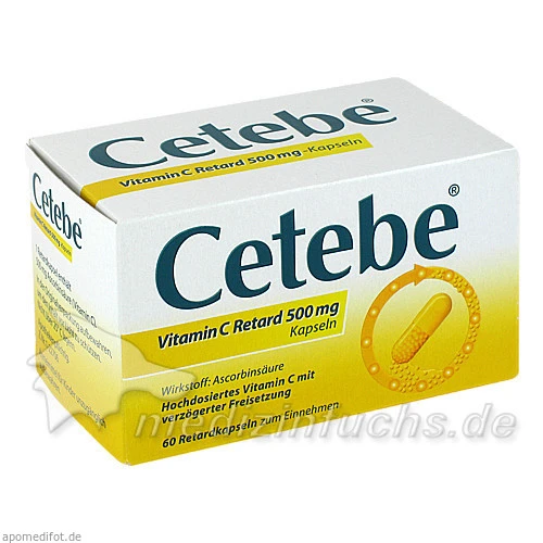 Cetebe® Vitamin C Retard 500 mg, 60 Stk., GSK-Gebro Consumer Healthcare GmbH