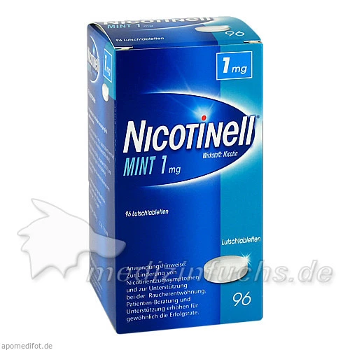 Nicotinell Lutschtabletten Mint 1mg, 96 Stk., Novartis Consumer Health - Gebro GmbH