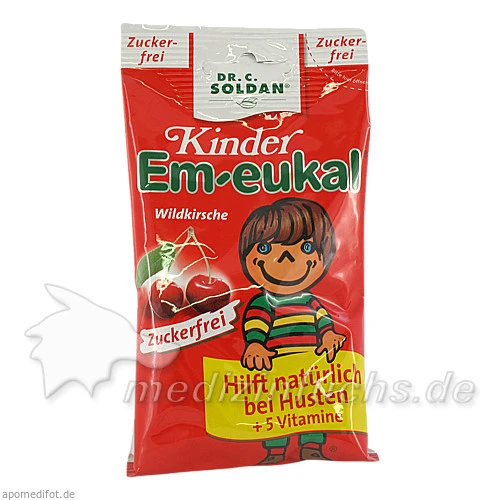 Kinder Em-Eukal Hustenbonbons mit Vitaminen zuckerfrei, 75 g, MERZ