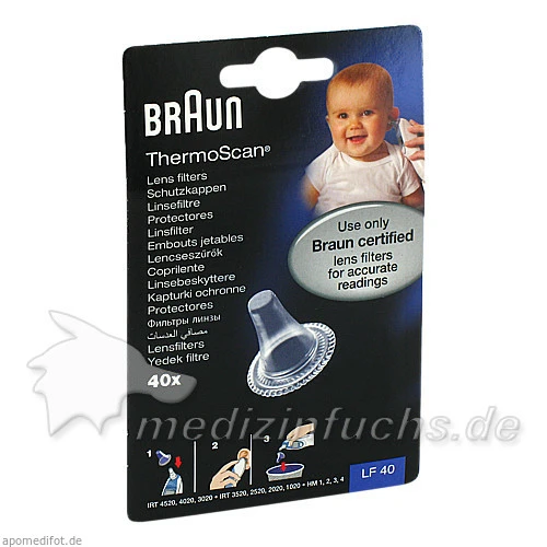 Braun Thermoscan Einmal-Schutzkappen, 40 Stk., FRANK & Co. Ges.mbH Apothekenservice