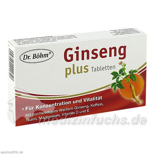 Dr. Böhm® Ginseng plus Tabletten, 30 Stk., Apomedica Pharmazeutische Produkte GmbH