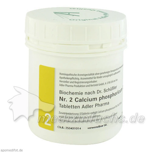 Adler Schüssler Salze Nr. 2 Calcium phosphoricum D6, 250 g, Adler Pharma Produktion und Vertrieb GmbH