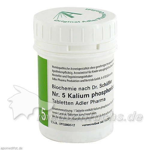 Adler Schüssler Salze Nr. 5 Kalium phosphoricum D6, 100 g, Adler Pharma Produktion und Vertrieb GmbH