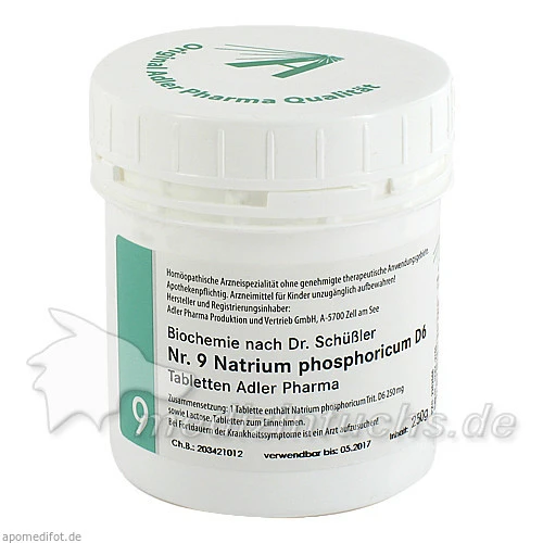 Adler Schüssler Salze Nr. 9 Natrium phosphoricum D6, 250 g, Adler Pharma Produktion und Vertrieb GmbH