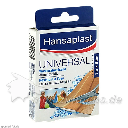 Hansaplast Universal 1 cm x 6 m, 1 Stk., BEIERSDORF G M B H