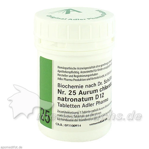 Adler Schüssler Salze Nr. 25 Aurum chloratum D12, 100 g, Adler Pharma Produktion und Vertrieb GmbH