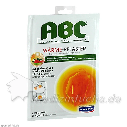 Hansaplast ABC&reg; W&auml;rmepflaster Capsicum, 2 Stk., Beiersdorf GmbH