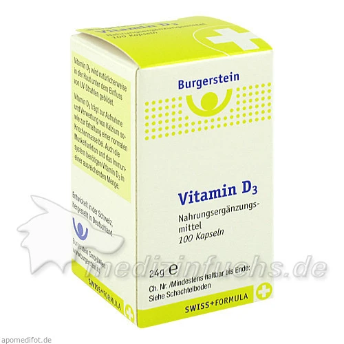 Burgerstein Vitamin D3 Kapseln, 100 Stk., 