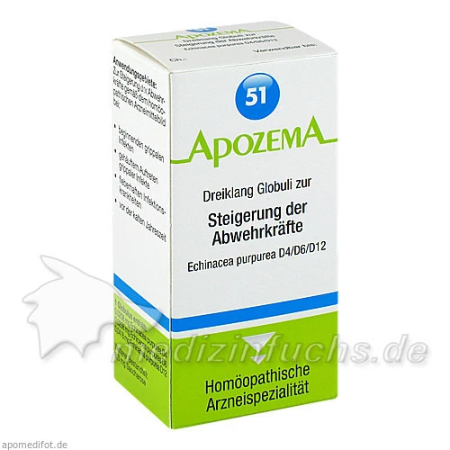 APOZEMA® Nr. 51 Dreiklang Globuli zur Steigerung der Abwehrkräfte, 15 g, Apomedica Pharmazeutische Produkte GmbH
