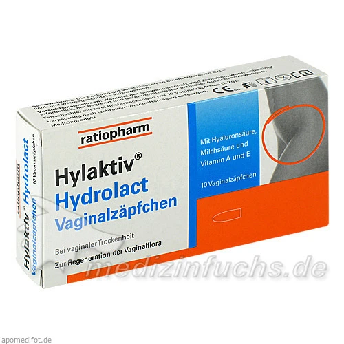 Hylativ® Hydrolact Vaginalzäpfchen, 10 St, ratiopharm Arzneimittel Vertriebs-GmbH